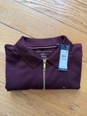 NWT Tommy Hilfiger Cotton Half Zip Polo